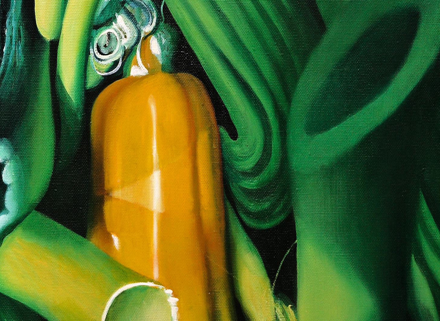 "From the life of zucchini". Artist Olga Grechina. Painting.